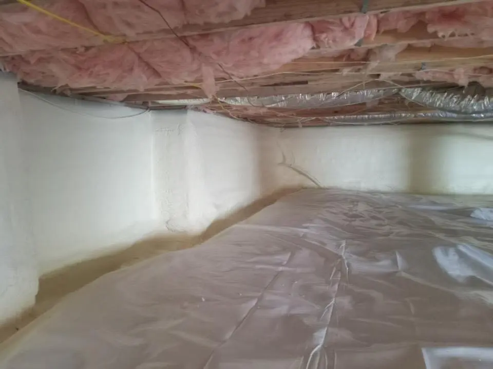 Crawl space encapsulation with closed-cell spray foam for Attic Insulation in Radnor